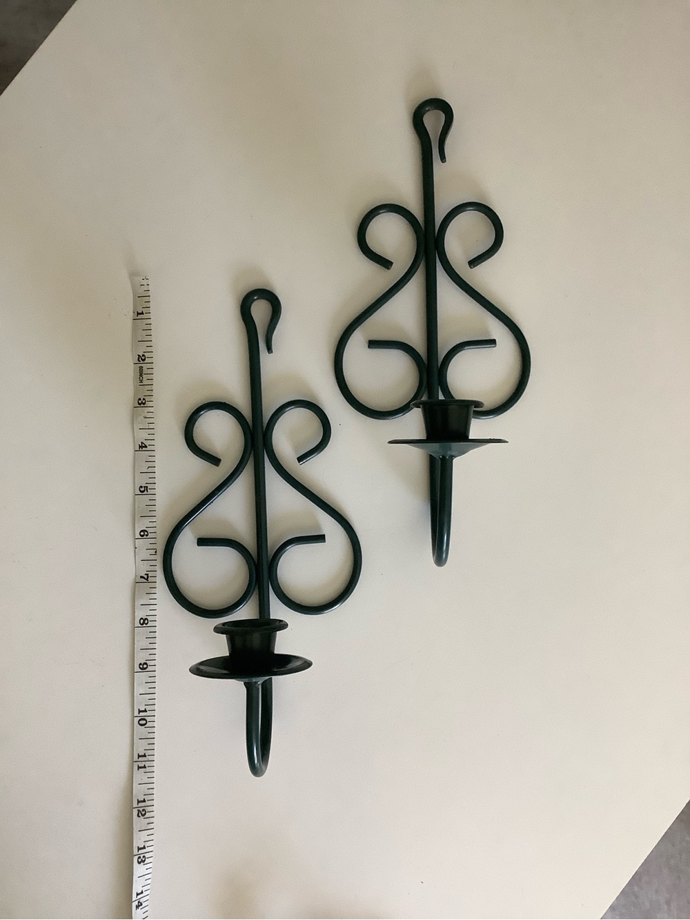 Iron Wall Candle Sconces - Set of 2